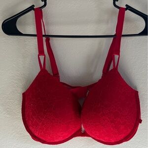 Victoria's Secret Red Lace Push-Up Bra